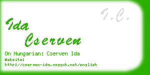 ida cserven business card